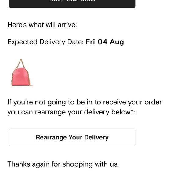 Stella McCartney mini Falabella in flamingo pink and gold - Picture 4 of 16